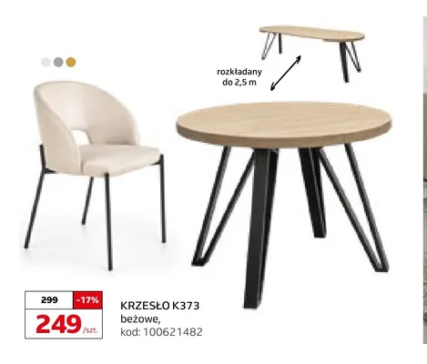 Krzesło K373 beżowe promocja w Komfort