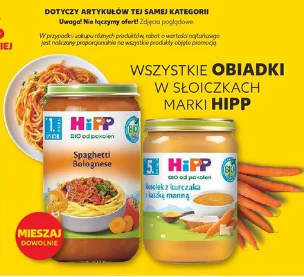 Obiadki w słoiczkach HiPP promocja w Kaufland