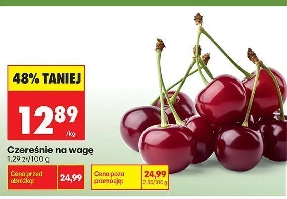 Czereśnie na wagę promocja w Biedronka