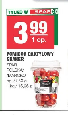 Pomidor daktylowy Shaker SPAR promocja w SPAR