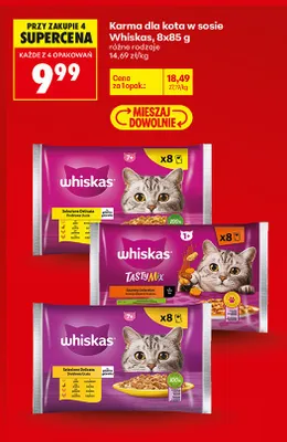 Karma dla kota Whiskas Selezione Delicata Drobiowa Uczta promocja w Biedronka