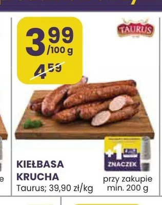 Kiełbasa krucha Taurus promocja w Stokrotka