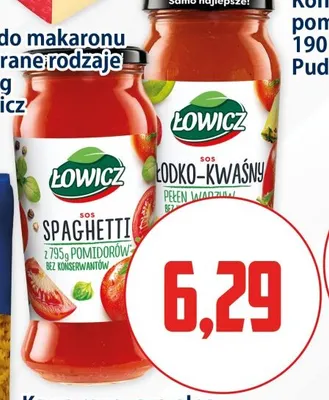 Sos do makaronu spaghetti Łowicz promocja w Kupiec