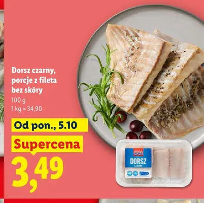 Dorsz czarny porcje z fileta bez skóry Marinero promocja w Lidl