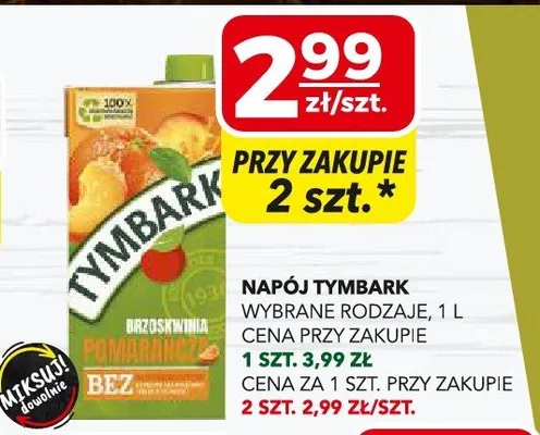 Napój wybrane rodzaje promocja w Top Market