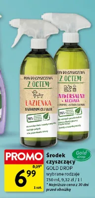 Środek czyszczący z octem Uniwersalny + Kuchnia Gold Drop promocja w Intermarche