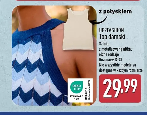 Top damski z połyskiem UP2FASHION promocja w Aldi