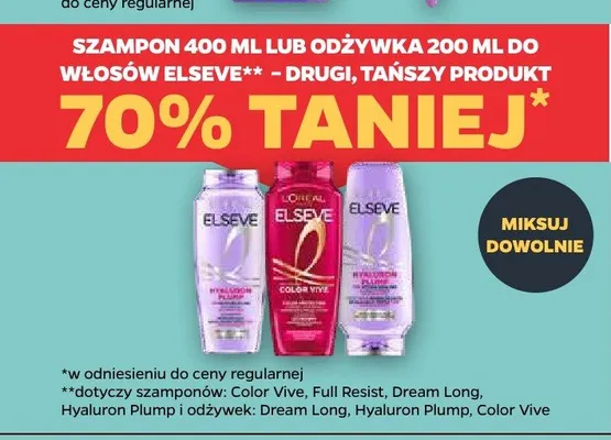 Szampon lub odżywka do włosów Elseve promocja w Netto