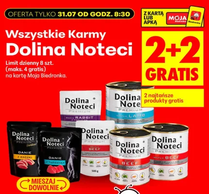 Karma dla kotów mokra Dolina Noteci Premium Danie z tuńczyka promocja w Biedronka