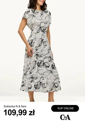 Sukienka fit & flare C&A promocja w C&A