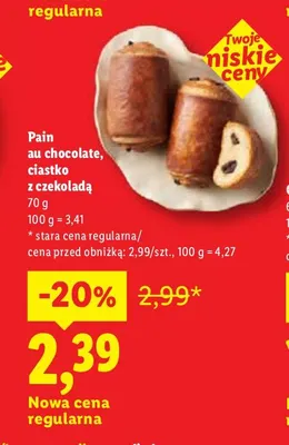 Pain au chocolate ciastko z czekoladą promocja w Lidl