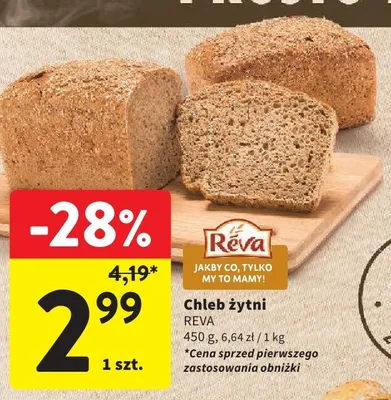 Chleb żytni REVA promocja w Intermarche