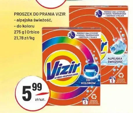 Proszek do prania Vizir Alpejska Świeżość promocja w Sedal