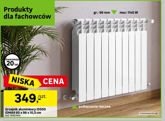 Grzejnik aluminiowy Idmar promocja w Leroy Merlin