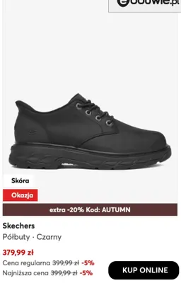 Półbuty Skechers promocja w eobuwie.pl
