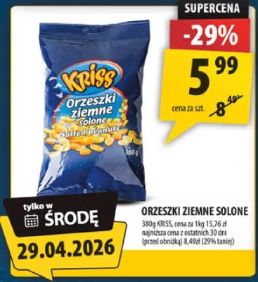 Orzeszki ziemne solone promocja w Arhelan