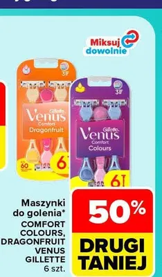 Maszynki do golenia Venus Comfort Colours Gillette 6 szt. promocja w Carrefour