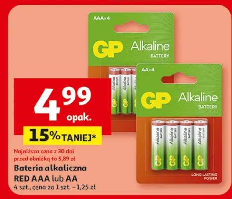 Bateria alkaliczna RED AAA lub AA promocja w Auchan
