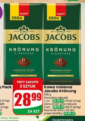 Kawa mielona Jacobs Krönung promocja w Dino