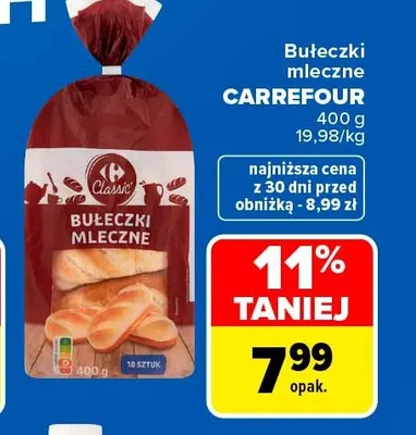 Bułeczki mleczne Carrefour Classic promocja w Carrefour Market