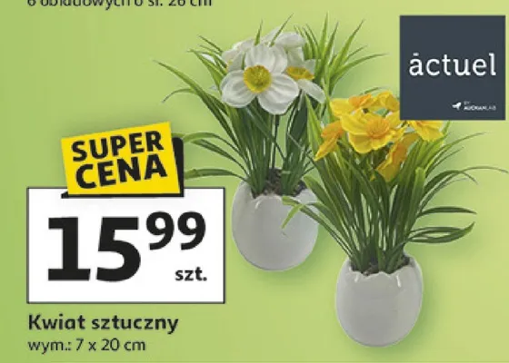 Kwiat sztuczny Actuel promocja w Auchan