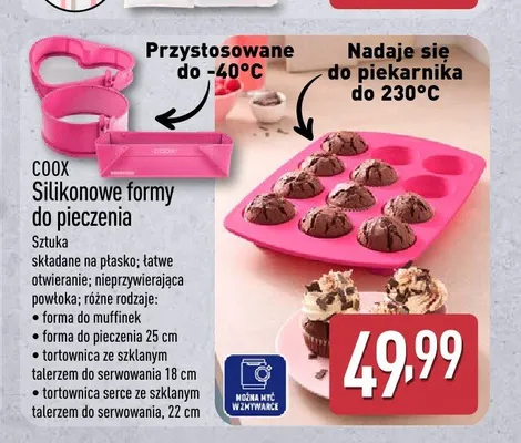 Silikonowe formy do pieczenia COOX promocja w Aldi
