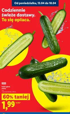Polski ogórek zielony promocja w Lidl
