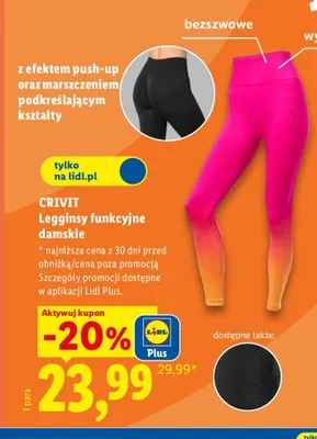 Legginsy funkcyjne damskie Crivit promocja w Lidl