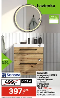 Seria mebli łazienkowych REMIX promocja w Leroy Merlin