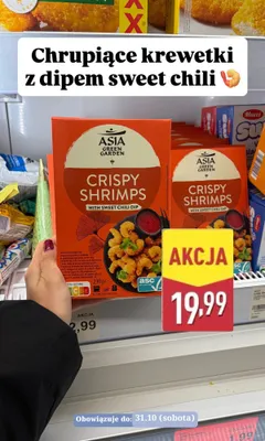 Krewetki chrupiące Asia Green Garden Crispy Shrimps with Sweet Chili Dip promocja w Aldi