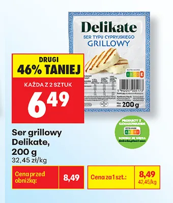 Ser grillowy Delikate promocja w Biedronka