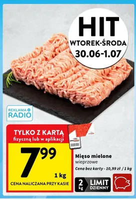 Mięso mielone wieprzowe promocja w Intermarche
