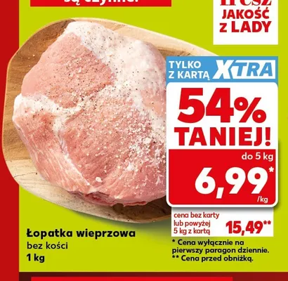 Łopatka wieprzowa bez kości promocja w Kaufland