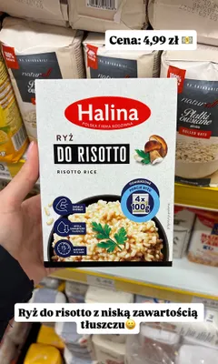 Ryż do risotto Halina 4-pak 100g promocja w Dino