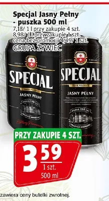 Piwo Specjal Jasny Pełny puszka promocja w Prim Market