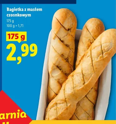 Bagietka z masłem czosnkowym promocja w Lidl