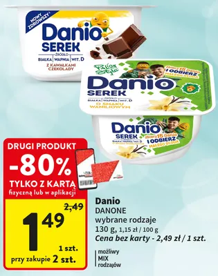 Serek Danio o smaku waniliowym promocja w Intermarche