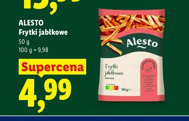 Frytki jabłkowe Alesto promocja w Lidl
