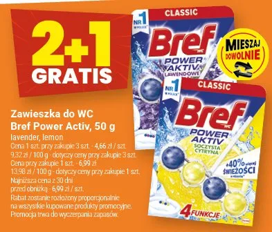 Zawieszka do WC Bref Power Activ, 50 g promocja w Twój Market
