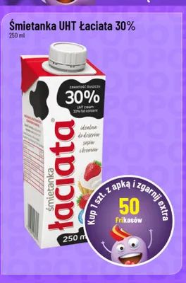 Śmietanka UHT Łaciata 30% promocja w POLOmarket