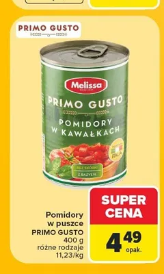 Pomidory w puszce Melissa Primo Gusto promocja w Carrefour