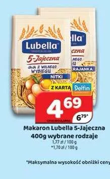 Makaron Lubella 5-Jajeczna Nitki promocja w Delfin