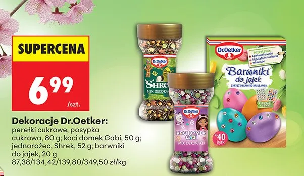 Dekoracje barwniki do jajek promocja w Biedronka