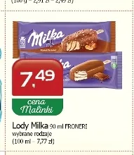 Lody Milka promocja w MALINKA