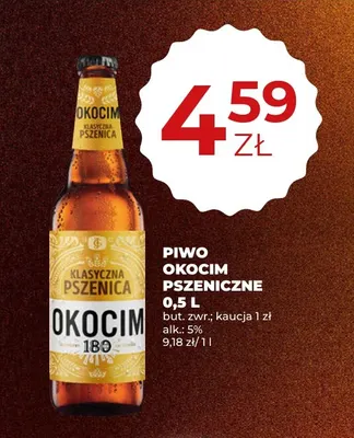 Piwo Okocim pszeniczne promocja w Duży Ben