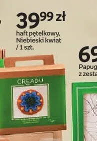 Haft pętelkowy Niebieski kwiat CREADU promocja w Dzień Dziecka