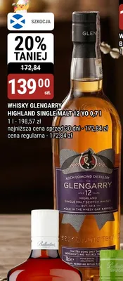 Whisky Glengarry Highland Single Malt 12YO promocja w bi1