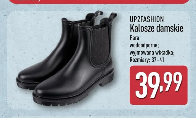 Kalosze damskie UP2FASHION promocja w Aldi