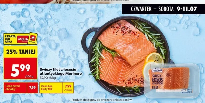 Świeży filet z łososia atlantyckiego Marinero promocja w Biedronka