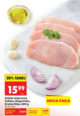 Schab wieprzowy kotlety Mega Paka  promocja w Biedronka